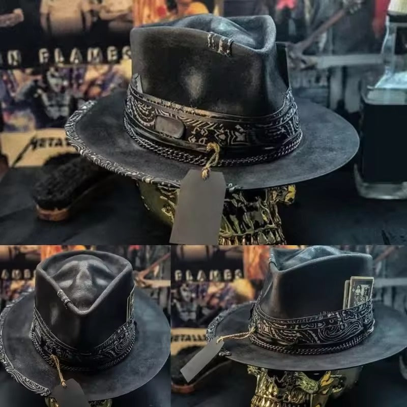 Artisan Skull Hat – Håndlavet Hue med Dødningehovedprint til Unik Streetstyle