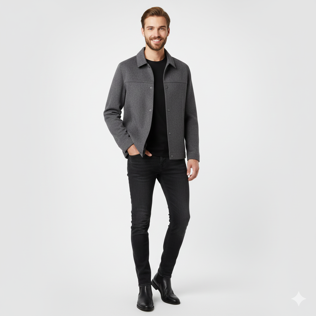 Hudson Herre Uld Fitted Frakke – Moderne Design & Tidøs Elegance