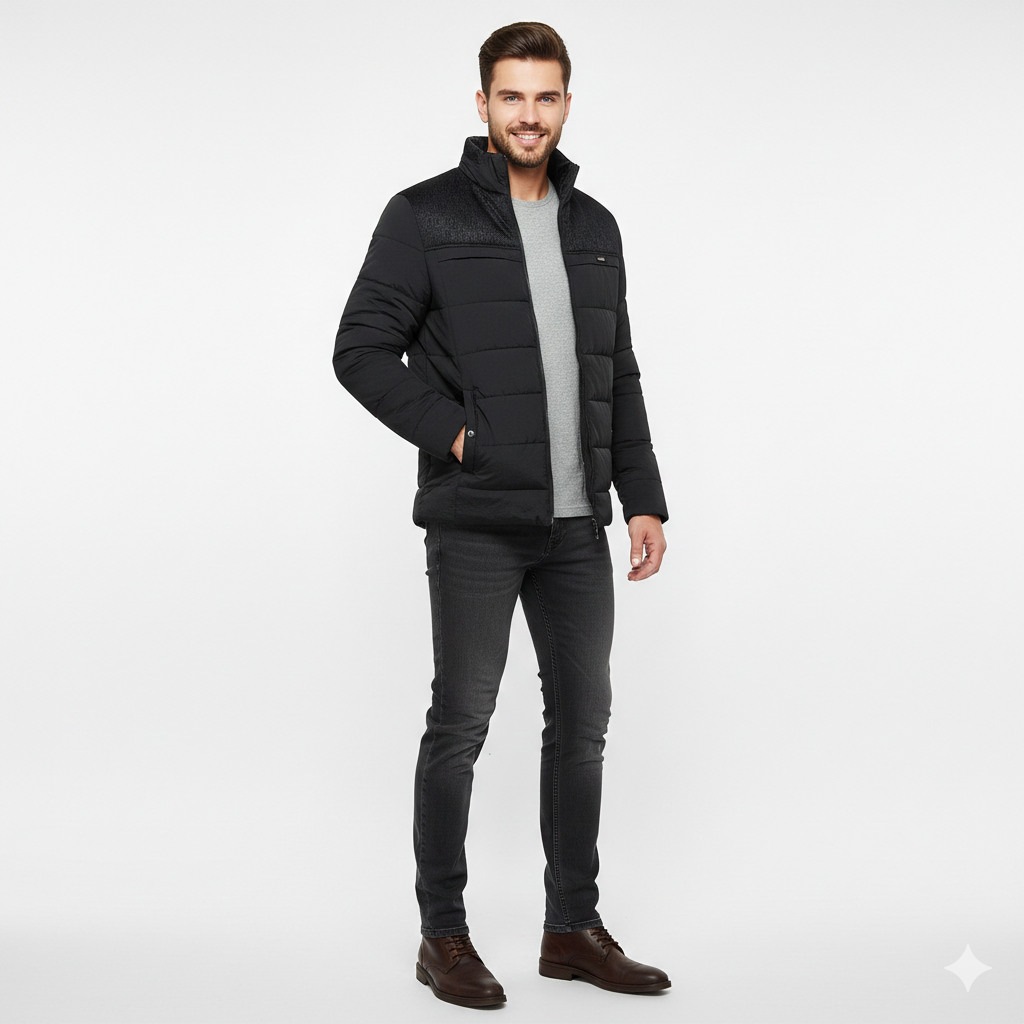 Iker Herre Fleece Jakke Boss – Varm og Langtidsholdbar, Høj Krave & Moderne Stil