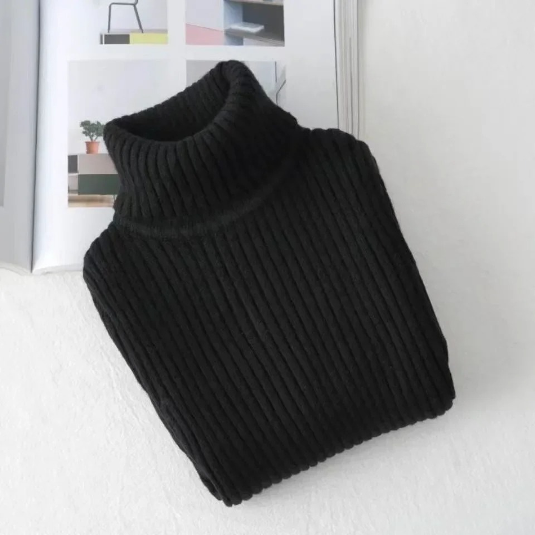 Strikket sweater med rullekrave til børn