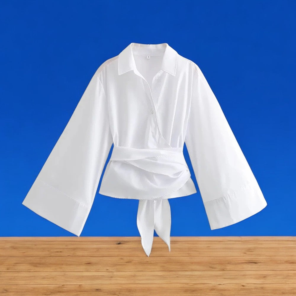 Langærmet Kimono bluse til kvinder