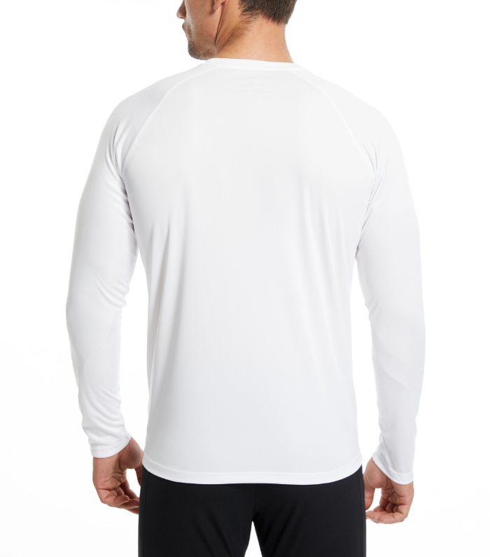Langærmet T-shirt i bomuld til mænd
