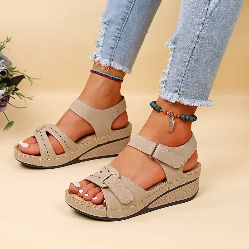Kvindernes PU Chunky Platform Walking Sandals
