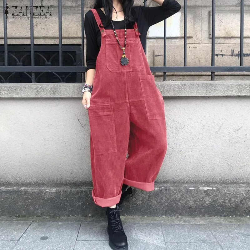 Jumpsuit i fløjlsbukser til kvinder