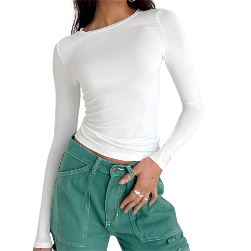 Langærmet Slim Fit T-shirt til kvinder