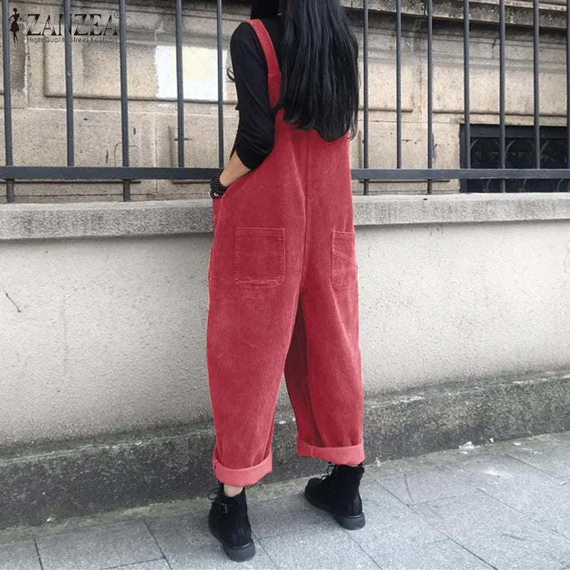 Jumpsuit i fløjlsbukser til kvinder