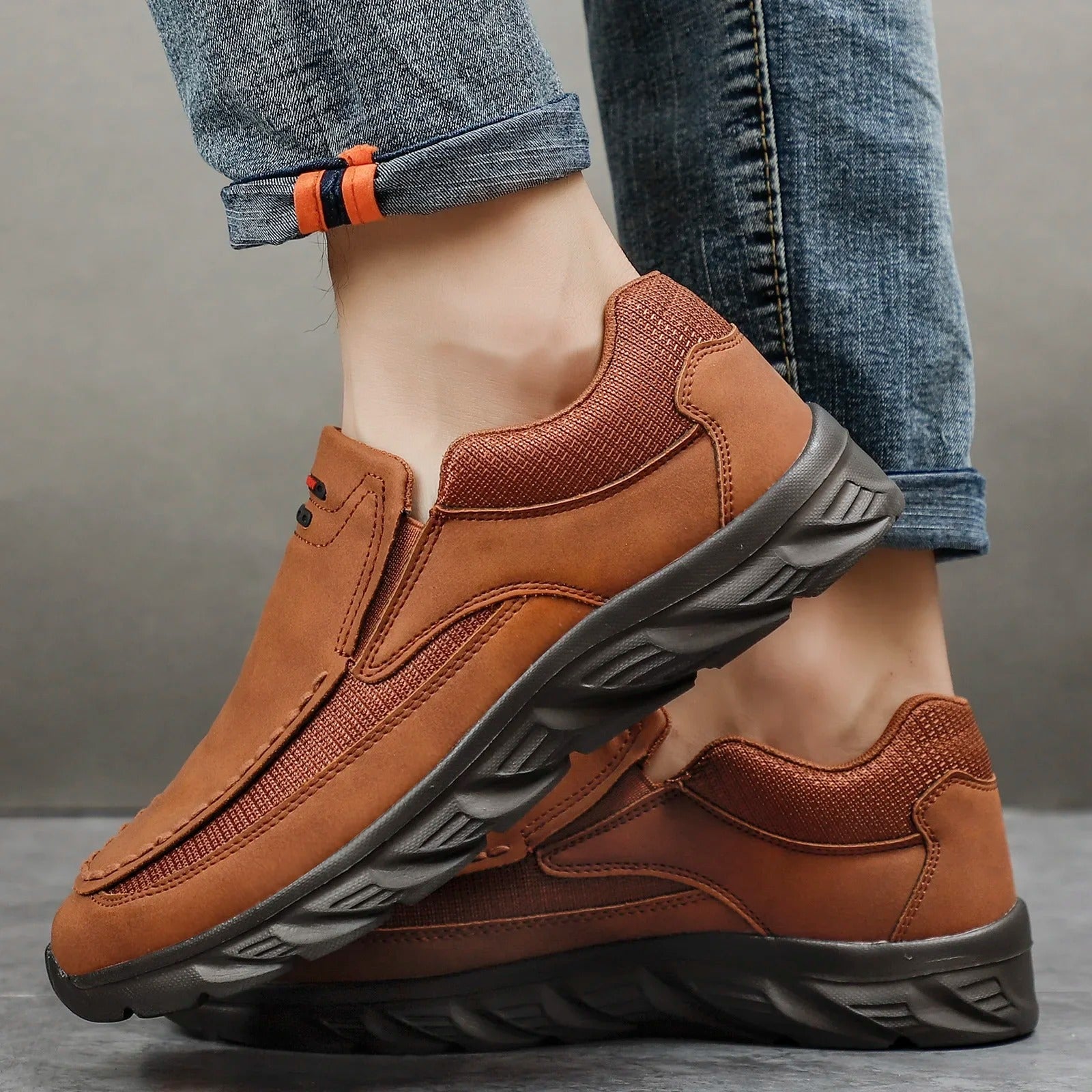 Herre lædersko sneakers