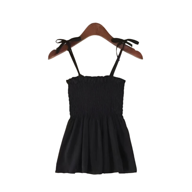 Kvinders sløjfegrime Rygløs plisseret Crop Top