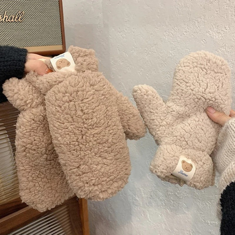 Kawaii plys varme handsker