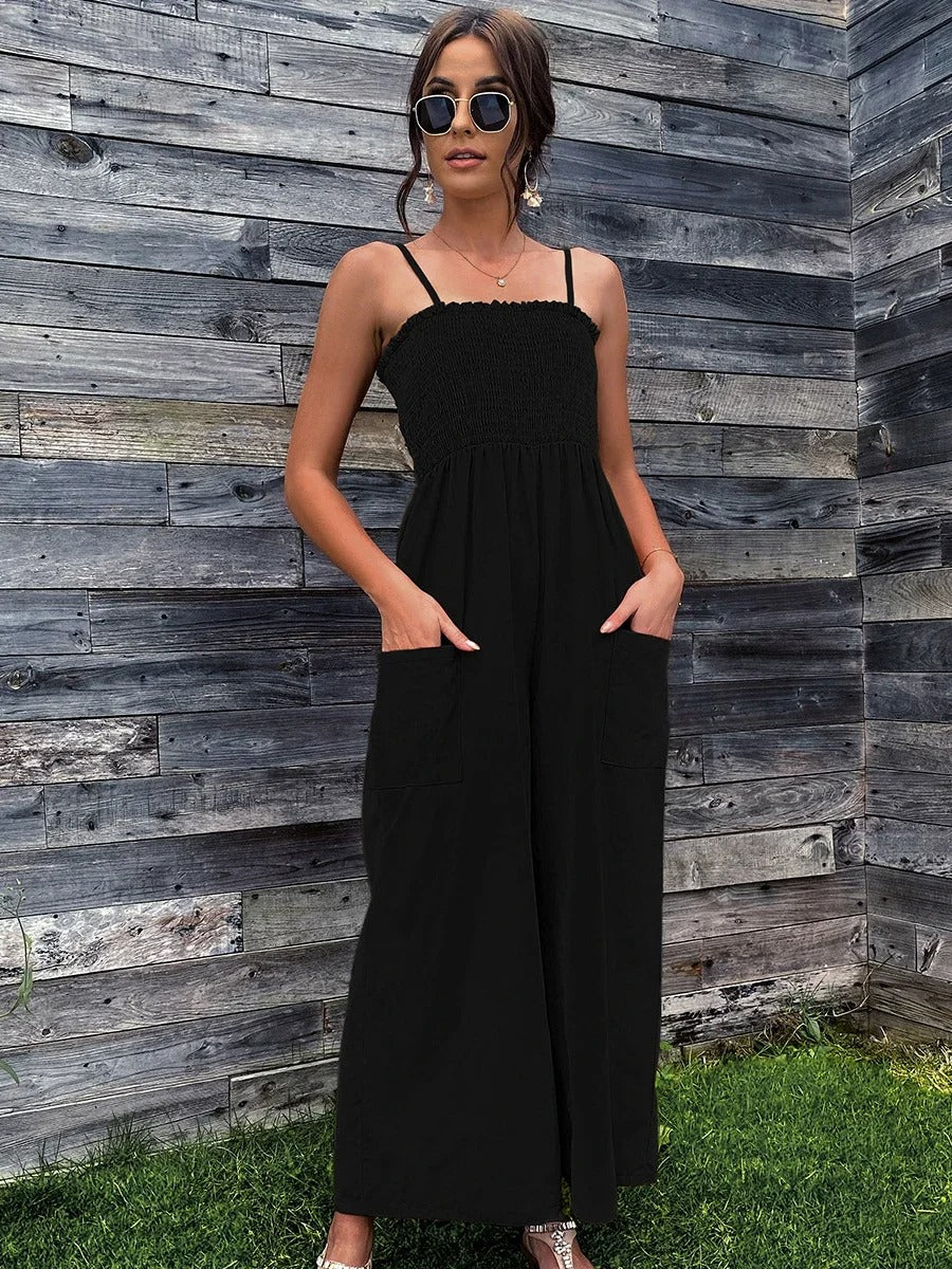 Vintage Spaghetti Strap Romper til kvinder