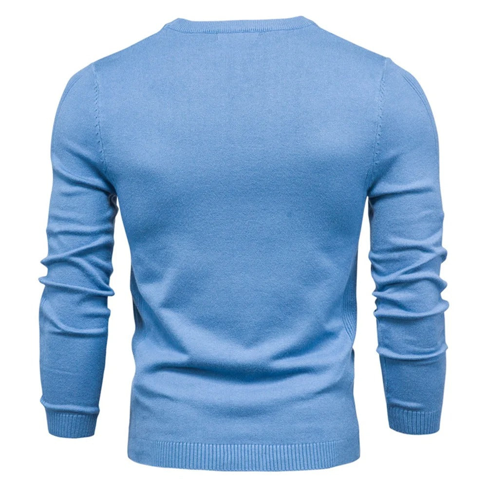 Tyk slim fit sweater til mænd