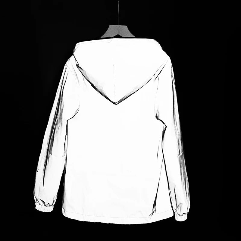 Reflekterende windbreaker-jakke