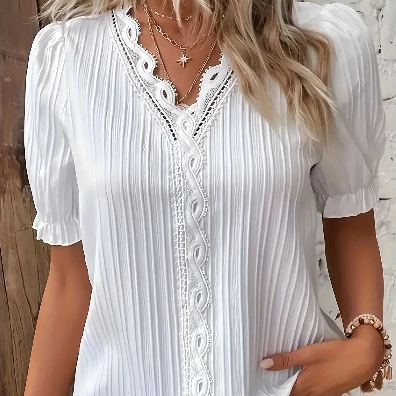 Plus Size kortærmet casual top til kvinder