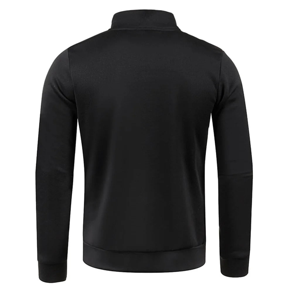 Rullekrave-sweatshirt med halv lynlås til mænd