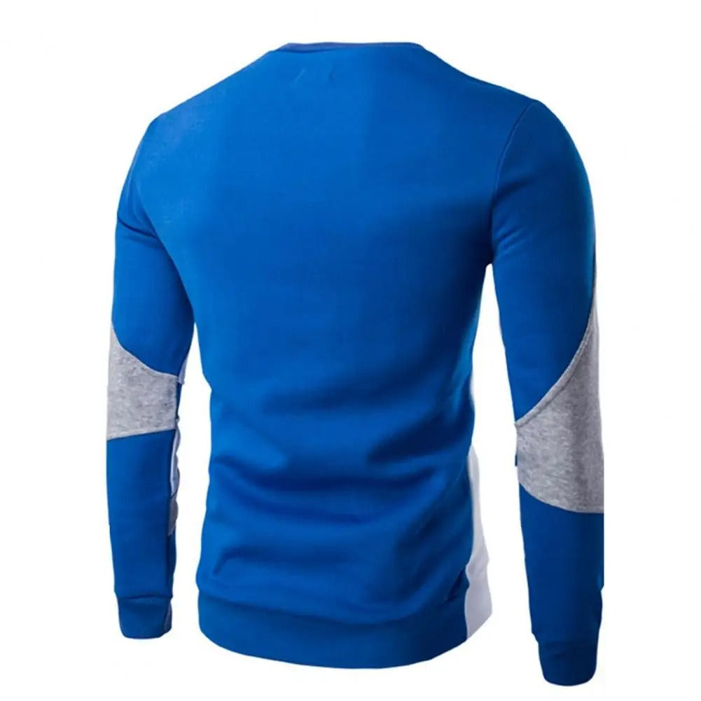 Afslappet sweatshirt med rund hals til mænd
