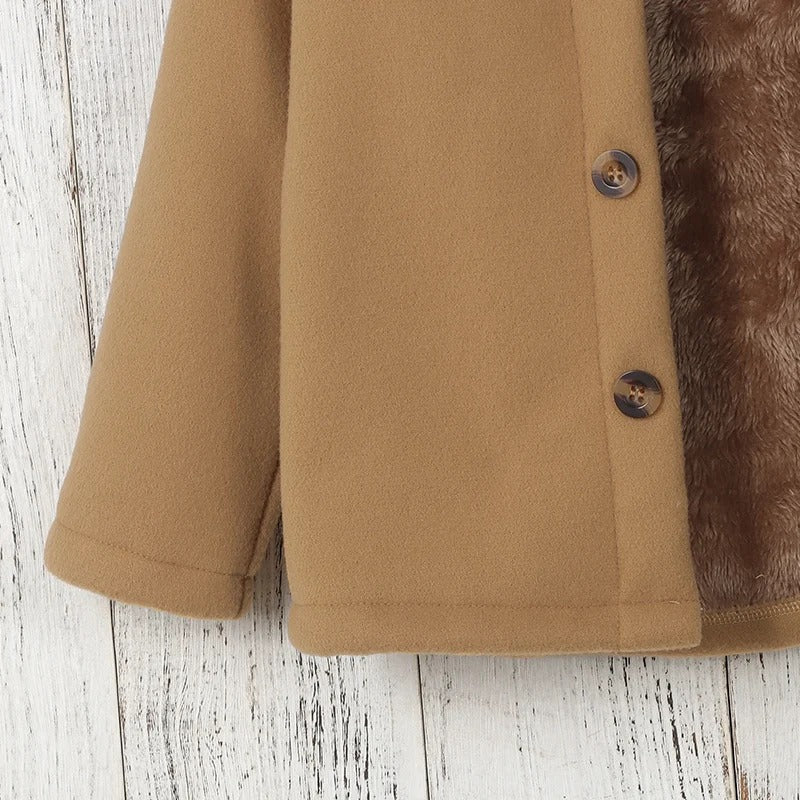 Tyk fleece vinterfrakke til piger