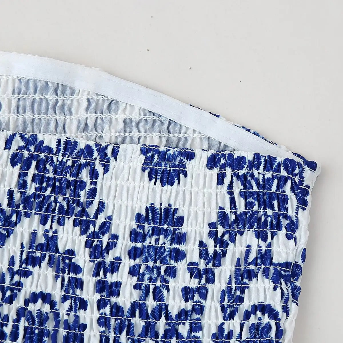Blomsterprint Flæsede Crop Top