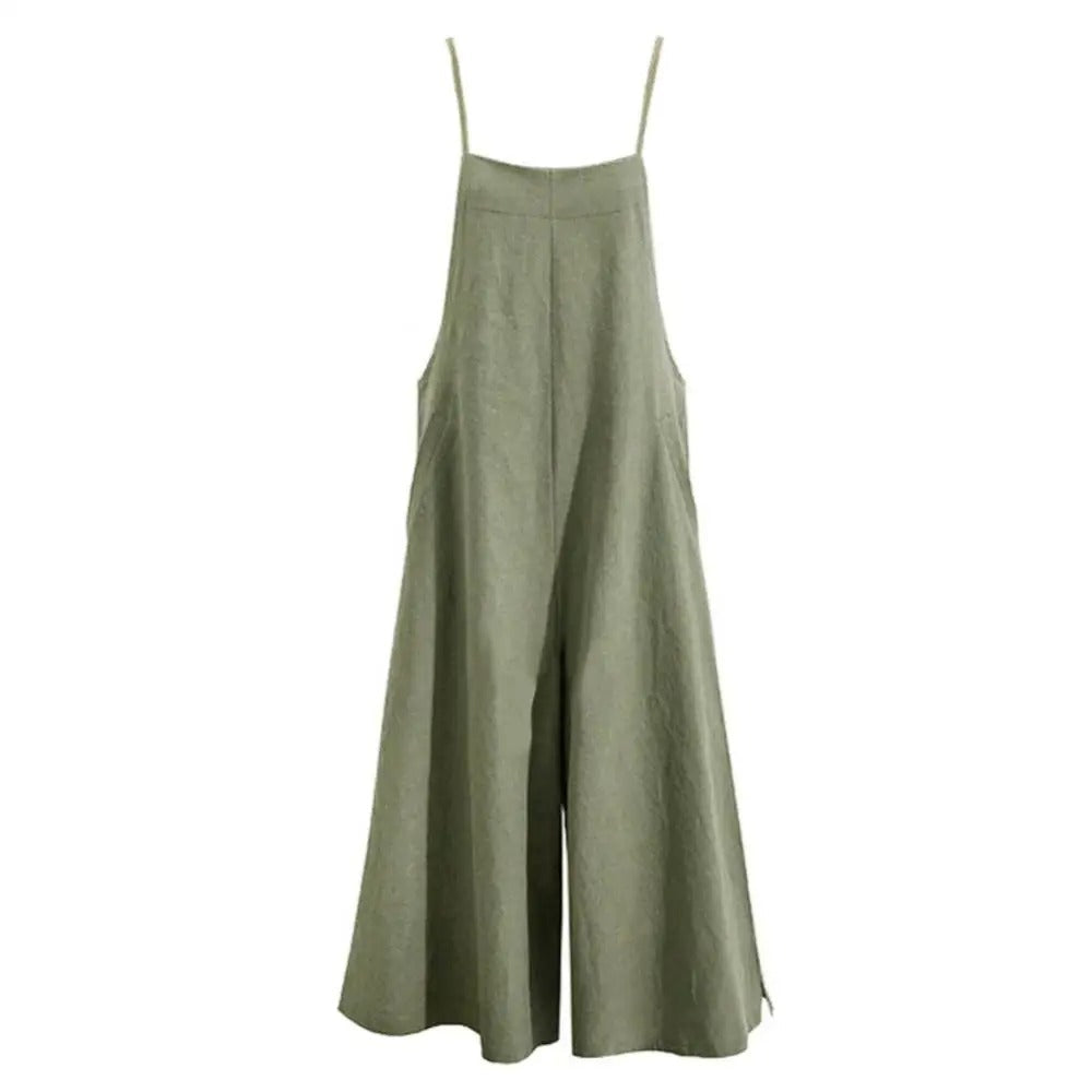 Kvinders overall ærmeløs løs jumpsuit
