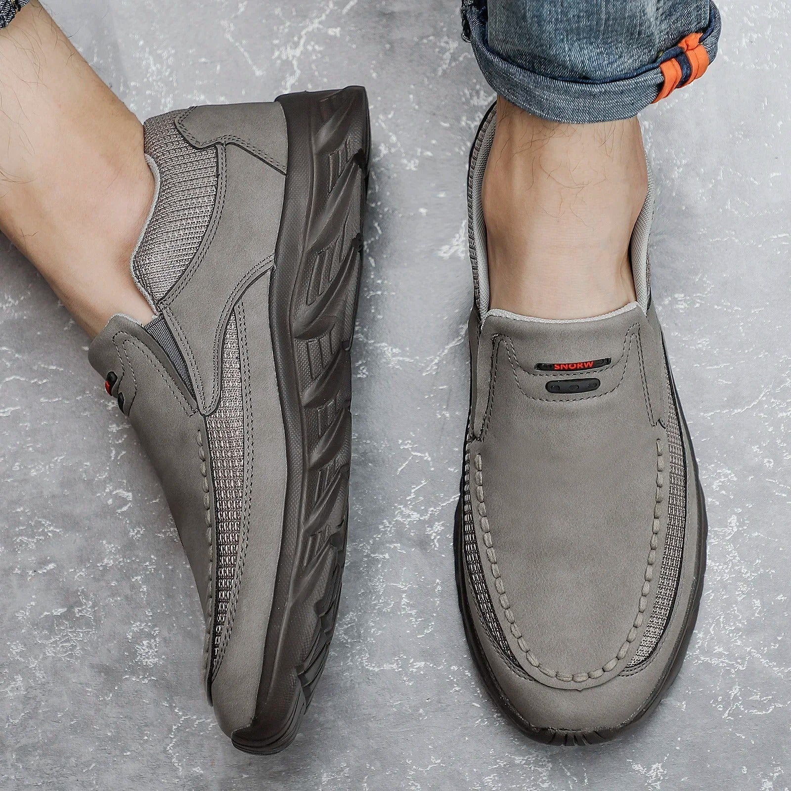 Herre lædersko sneakers