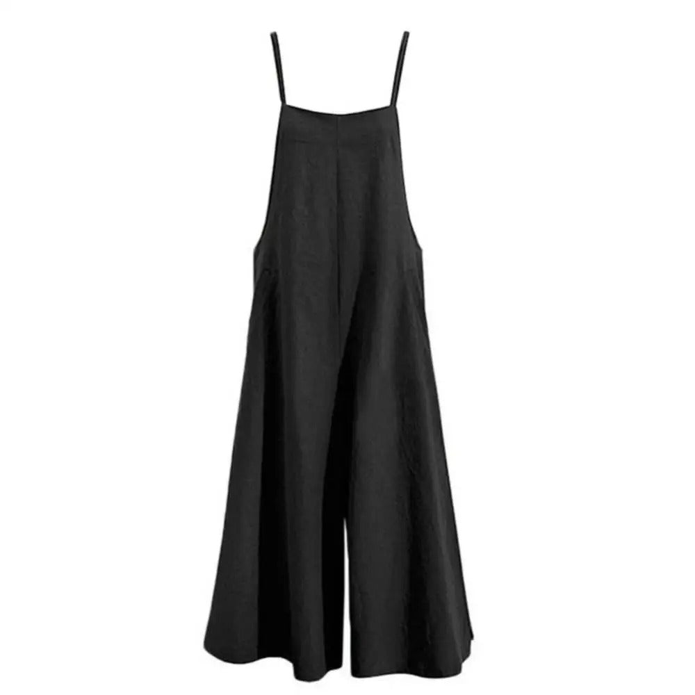 Kvinders overall ærmeløs løs jumpsuit