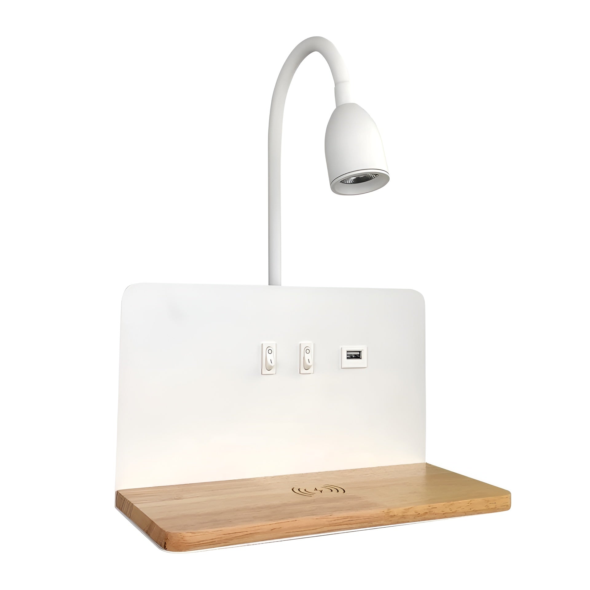FlexCharge – LED bordlampe med justerbar belysning og opladningsmuligheder til to enheder