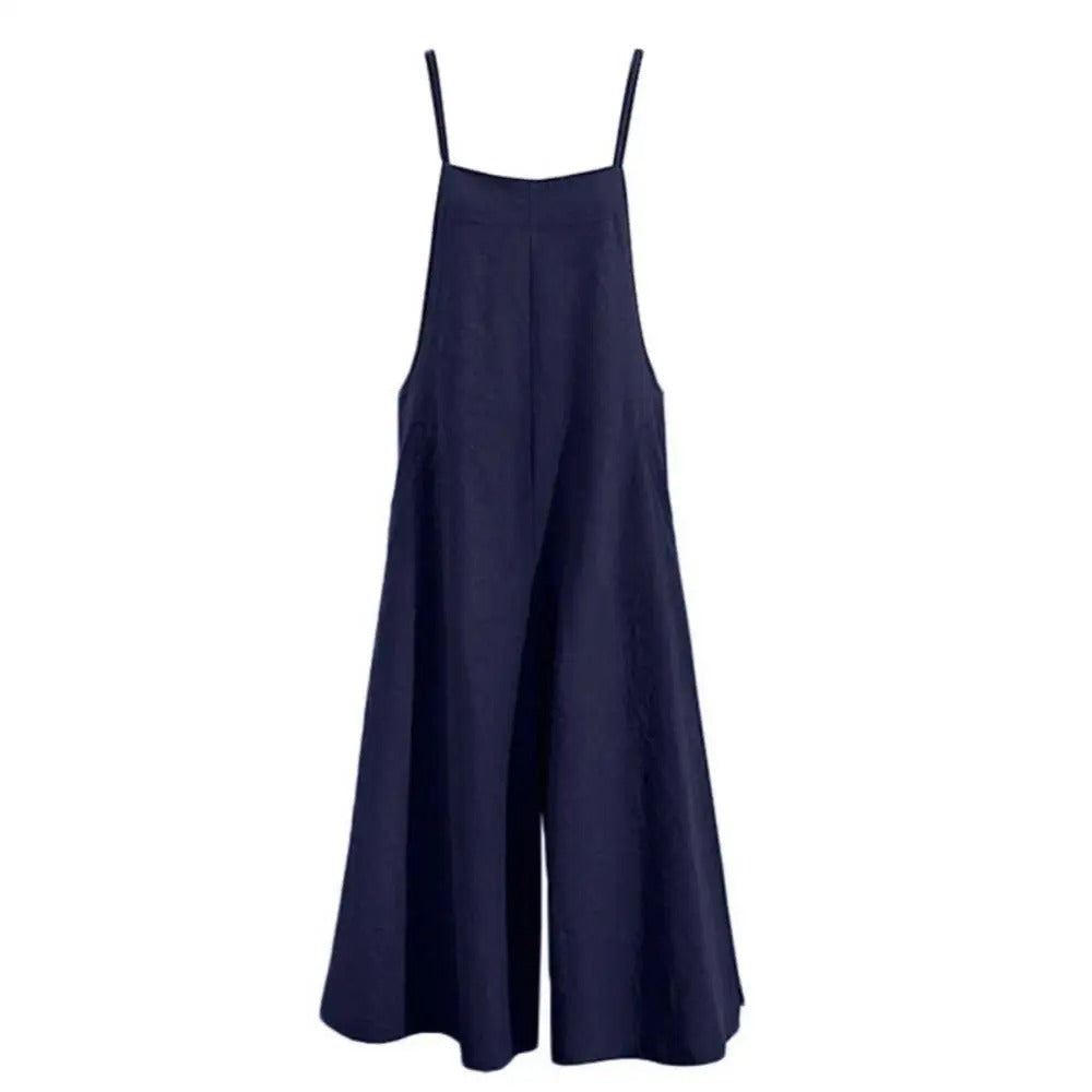 Kvinders overall ærmeløs løs jumpsuit