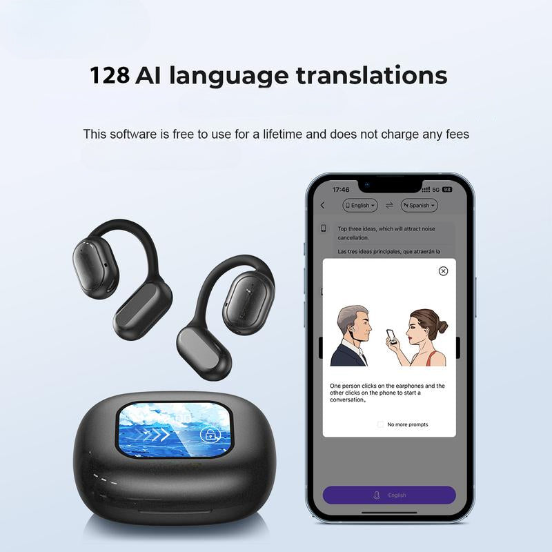SmartSpeak AI Oversætter Øretelefoner | Real-Time Oversættelse, Problemfri Kommunikation-zarada.dk