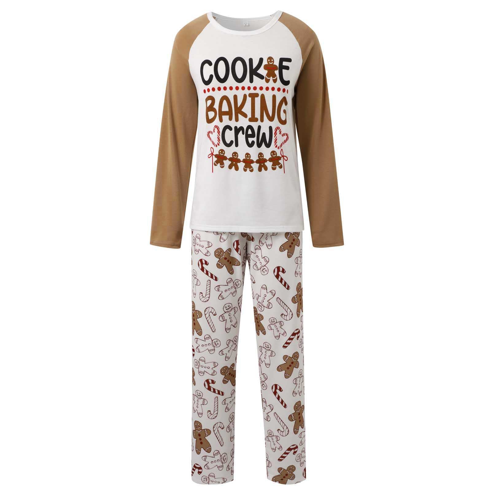 GingerJams | Familievenlige jule-pyjamas Khaki peberkagemønster