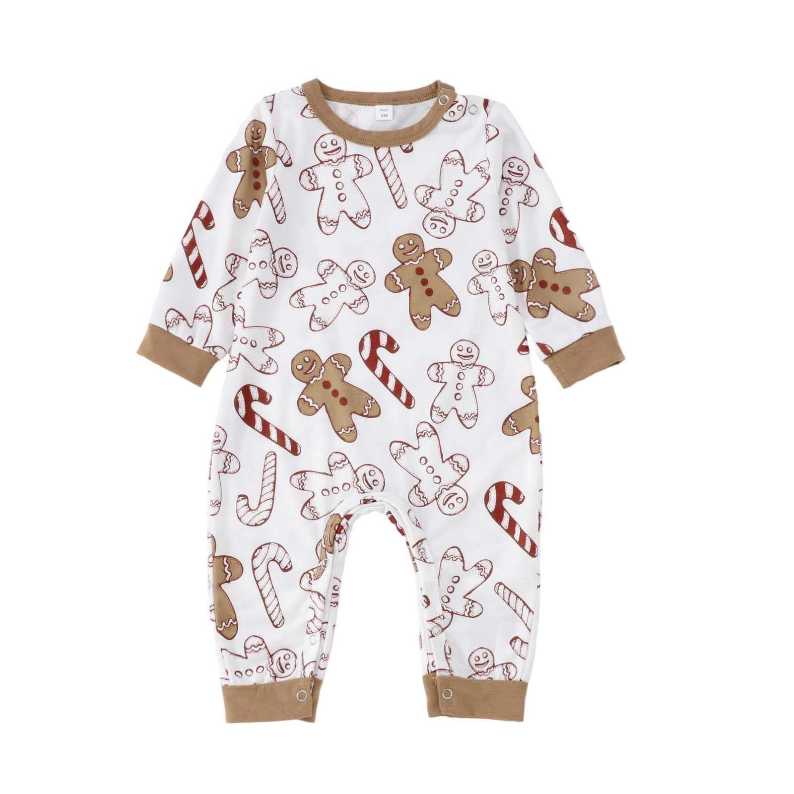GingerJams | Familievenlige jule-pyjamas Khaki peberkagemønster