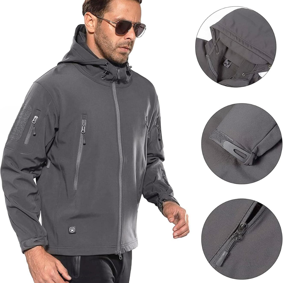 Vandtæt taktisk softshell-jakke til mænd