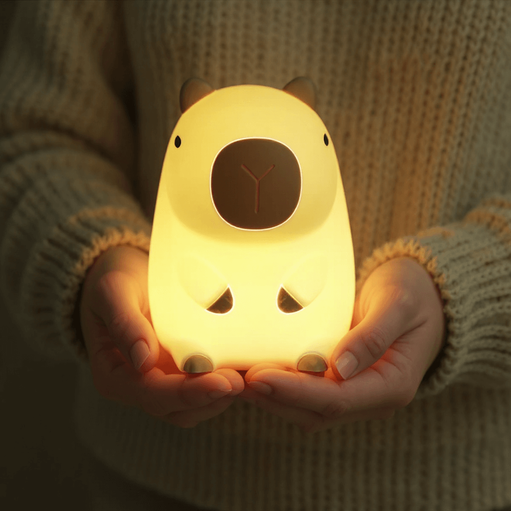 SquishBara | Capybara Squishy Nattelys Ideelt Gave til Alle Aldersgrupper