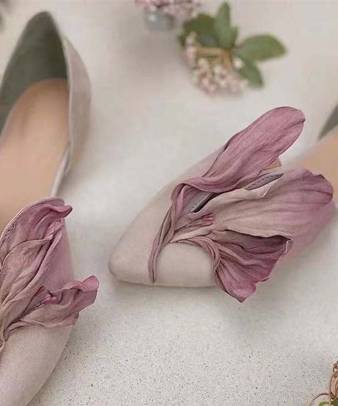 BloesemStap Dame Sko – Elegante Flats med Florale Detaljer