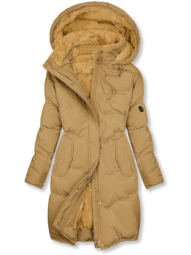 Antonella Manteau Kvinde Vinter – Varm Isoleret Model med Foring & Lynlås Lukning