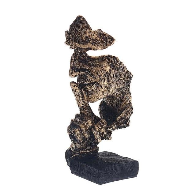 Abstrakt Guld Skulptur "NordicLijn" – Moderne Skandinavisk Dekoration