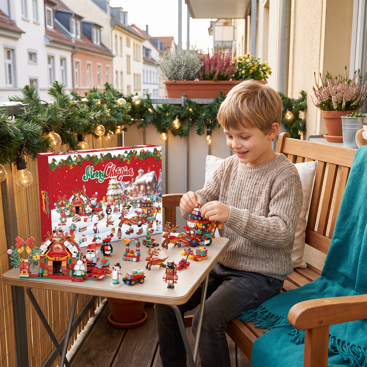 Julby med byggbitar, adventskalender – 24 dagar fyllda med julglädje