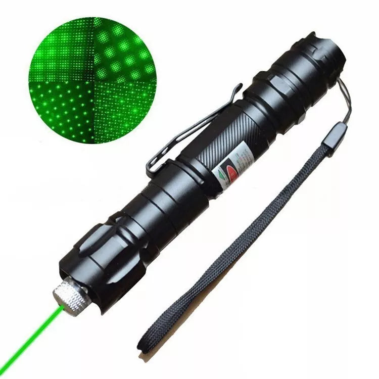 Genopladelig grøn laserpointer med stor rækkevidde og høj præcision
