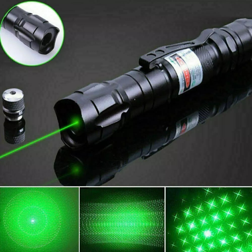 Genopladelig grøn laserpointer med stor rækkevidde og høj præcision