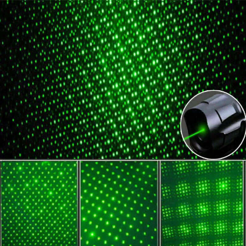 Genopladelig grøn laserpointer med stor rækkevidde og høj præcision