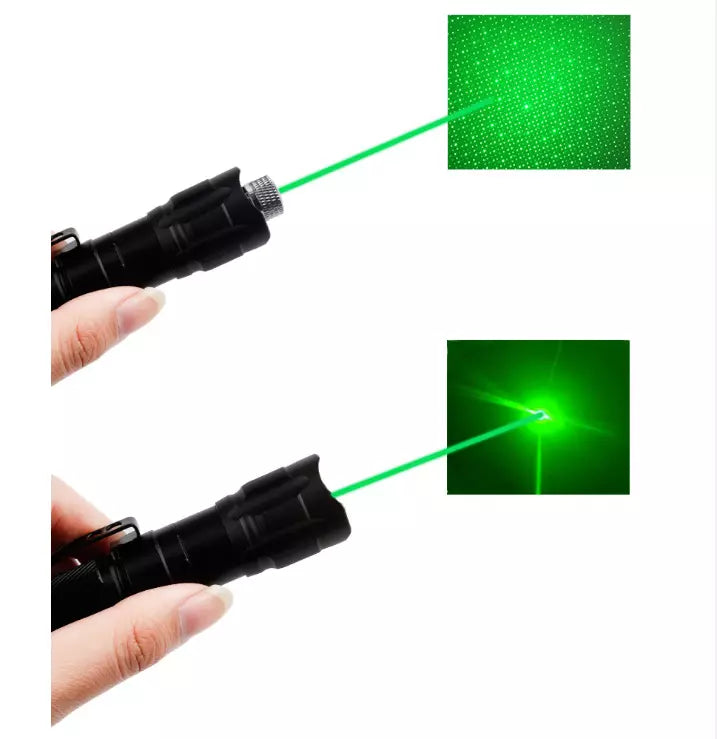 Genopladelig grøn laserpointer med stor rækkevidde og høj præcision