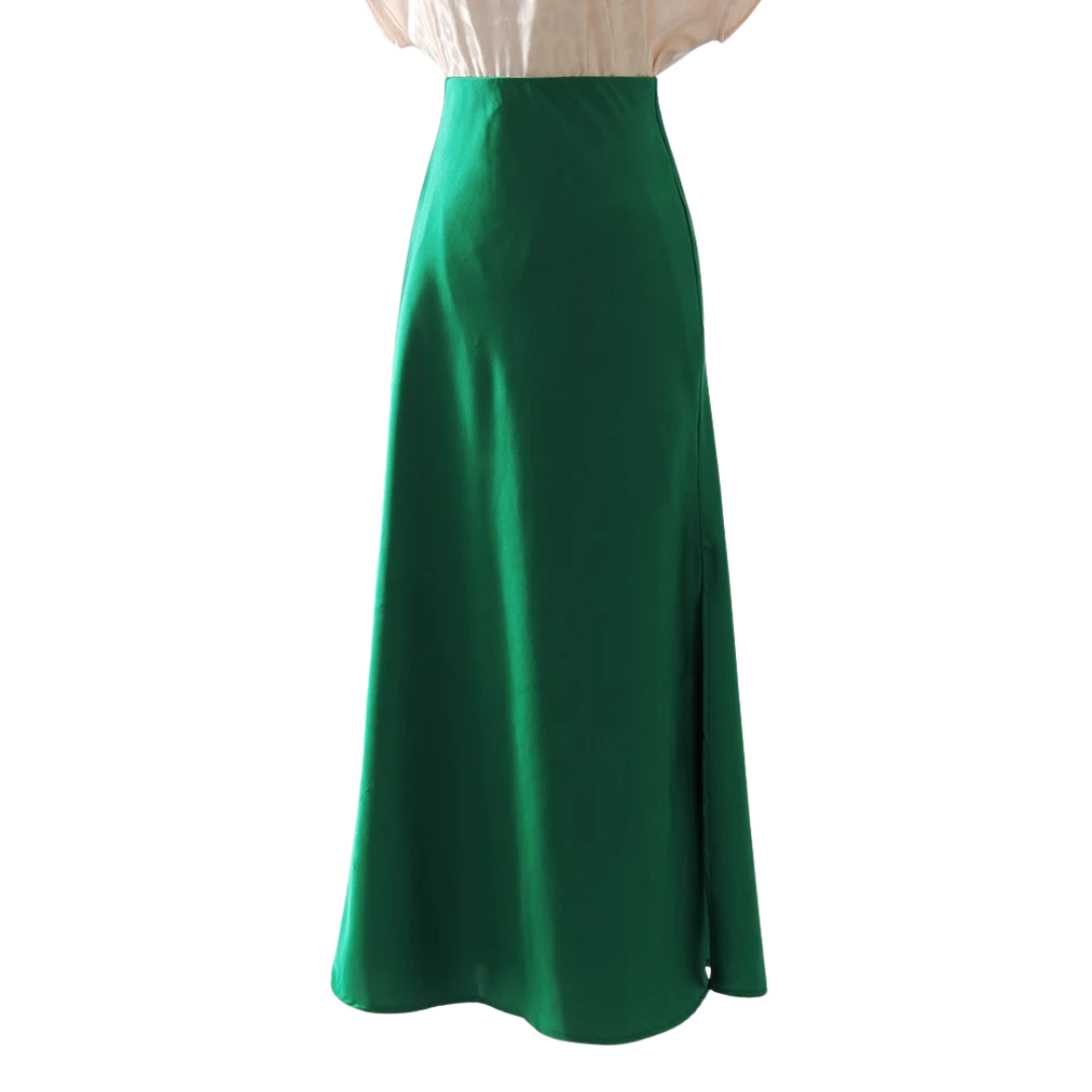 Kvinder split satin nederdel