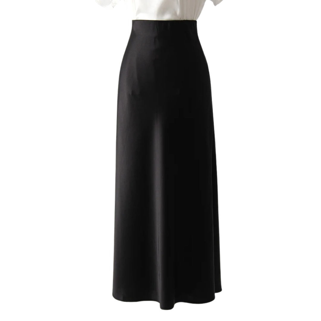 Kvinder split satin nederdel