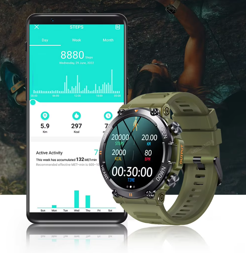 HD Bluetooth-smartwatch til mænd