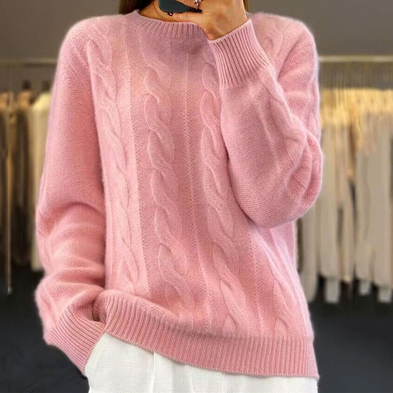 Michelle Pull Kvinde Vinter Strikket – Blød Varm Strik & Moderne Chic Stil
