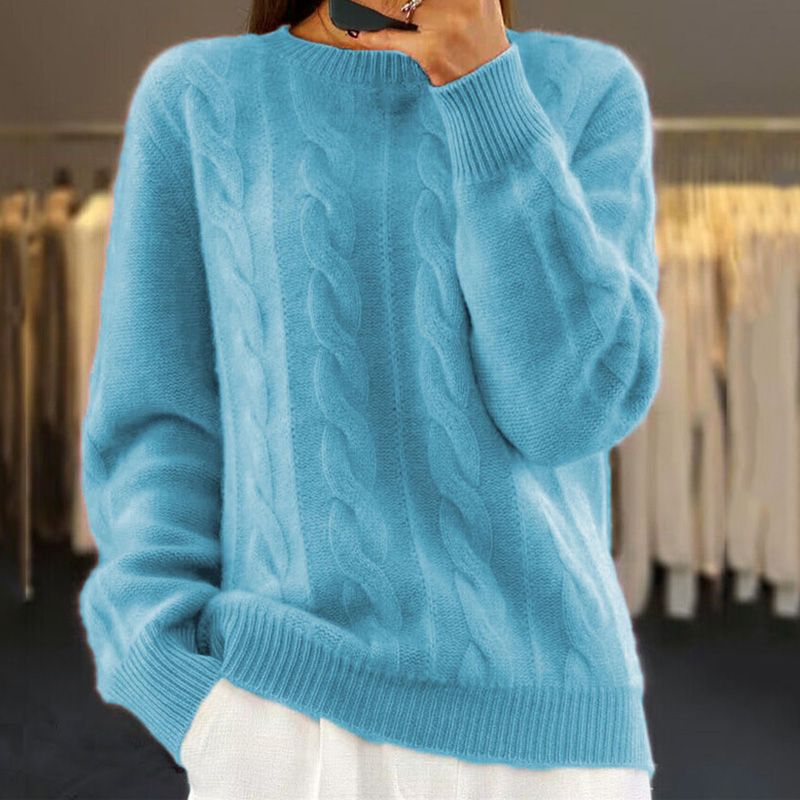 Michelle Pull Kvinde Vinter Strikket – Blød Varm Strik & Moderne Chic Stil