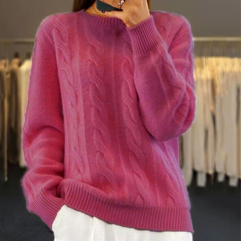 Michelle Pull Kvinde Vinter Strikket – Blød Varm Strik & Moderne Chic Stil
