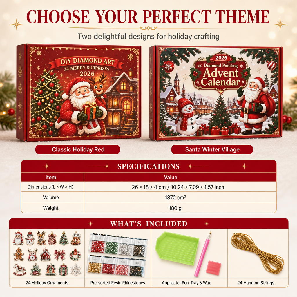 DIY-juldekoration Adventskalender 2026 – 24 dagar