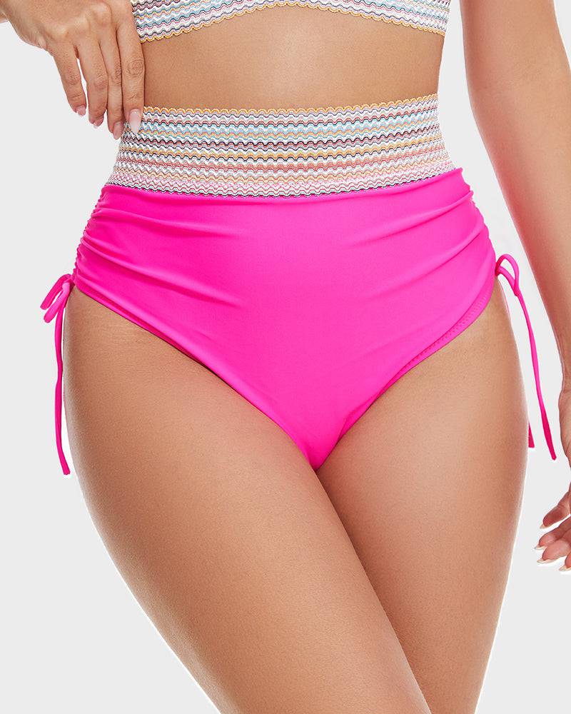Bikini Sæt med Mavekontrol – Stilfulde Farveblok Damesvømmetøj | Perfekt Pasform & Komfort til Strand & Swimmingpool