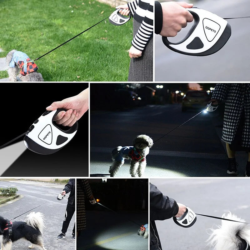 PetGuard| Indtrækbar Hundesnor Med LED Lys-zarada.dk