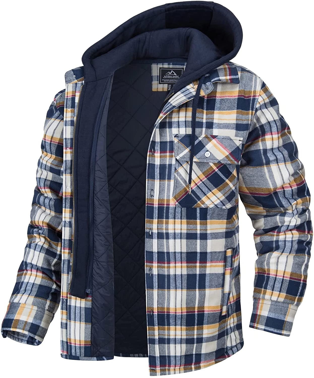 Jared Plaid Jakke Mænd – Varm Foring & Hætte til et Trendy Forårslook