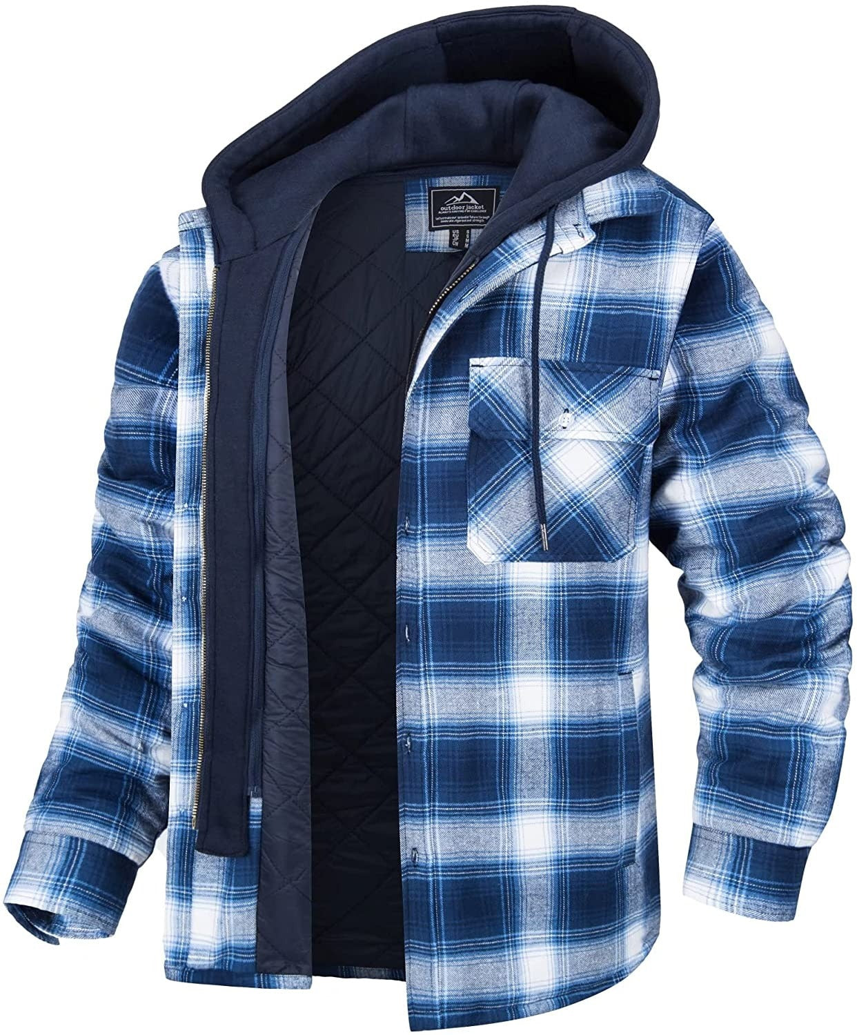 Jared Plaid Jakke Mænd – Varm Foring & Hætte til et Trendy Forårslook